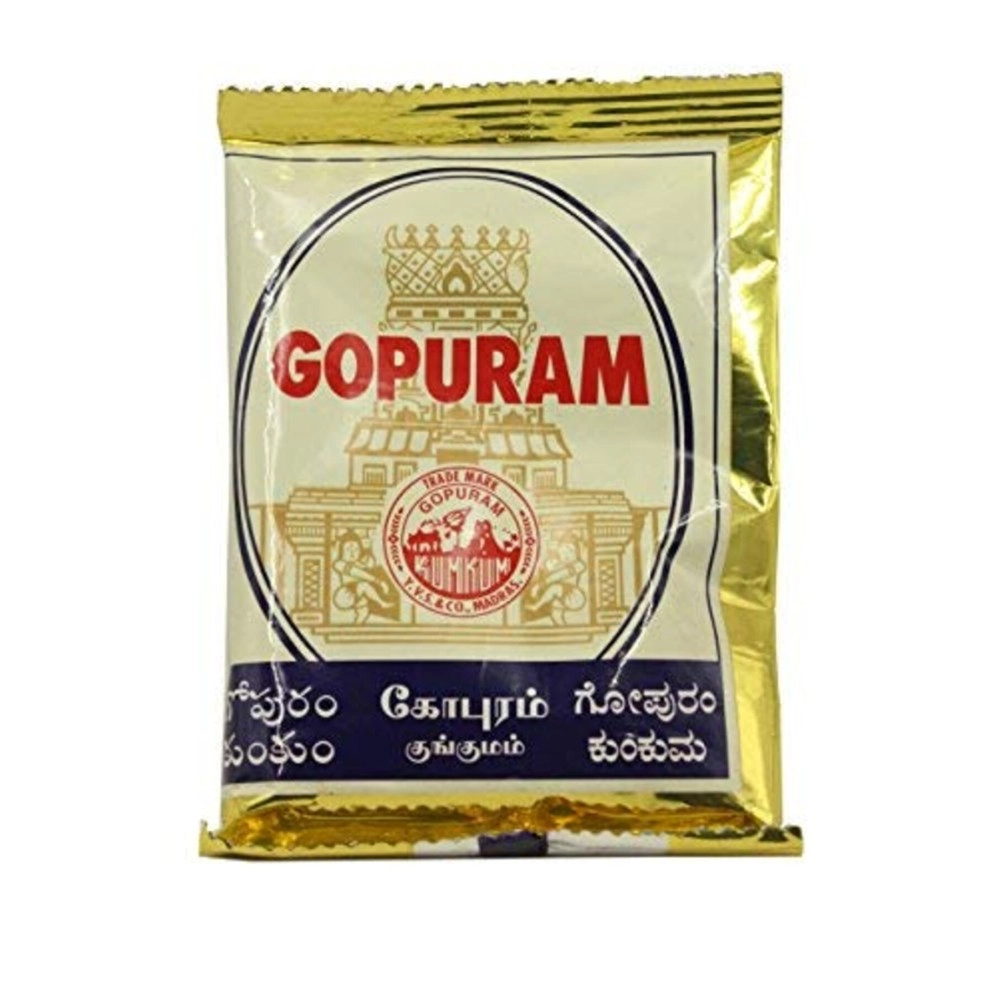 Gopuram Kumkum Powder (9 cm, 40 gm, Brown, Pack of 6).
