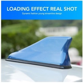 Kingsway Car Roof Shark Fin Antenna for Toyota Fortuner (2017 Model) (White Color, Radio FM/AM)