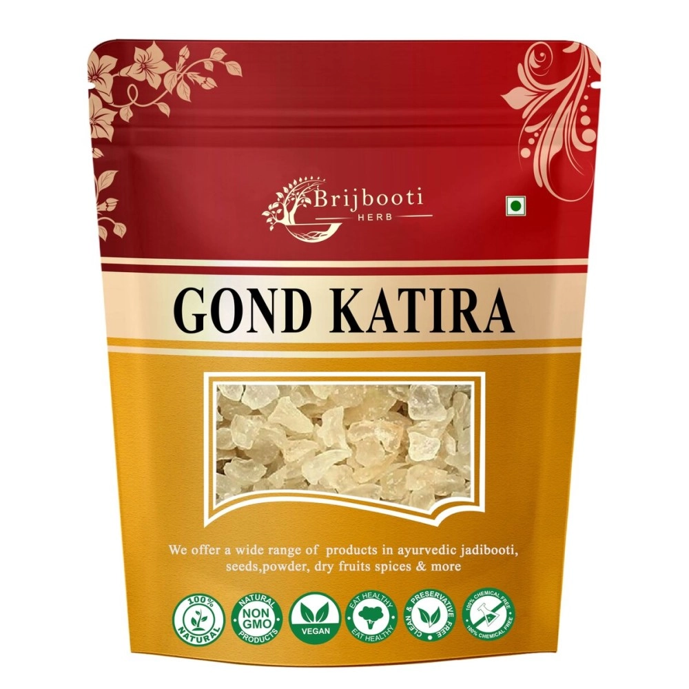 Birju Mahavir Gond Katira Pure Organic Edible Gum -(200 Gr) | Tragacanth Gum Crystals | Kathila Gum | High Cooling Properties | 100% Natural | Chahar Gond | Cochlospermum Gossypium