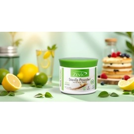 Zevic Stevia Sugar Free Powder | Zero Calories & Vegan | 100% Natural Stevia Sweetener Sugar Free White Powder | Keto & Diabetic Friendly Sweetener - 200g (Pack of 3)