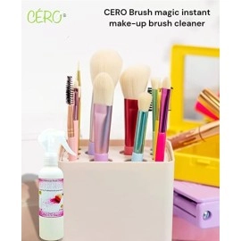 CERO Makeup Brush Cleaner Spray - Quick-Dry, No-Rinse Formula for Deep Cleaning, Effectively Removes Residue, Oil & Bacteria, Safe for All Brush Types (200ml)