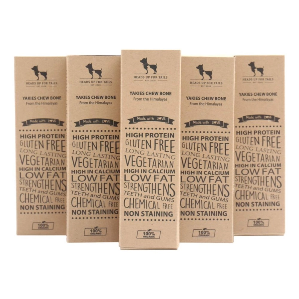 Heads Up For Tails Yakies Vegetarian Natural Dog Chew Bone - Small - 25G Each - Pack Of 5
