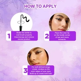 Iba Long Stay Liquid Eyeliner, Jet black, 6.5ml