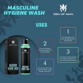 Den of Man DailyActive Masculine Hygiene Wash For Private Parts, Jock Itch, Daily Cooling & Refreshing, 50GM