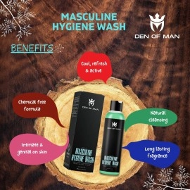 Den of Man DailyActive Masculine Hygiene Wash For Private Parts, Jock Itch, Daily Cooling & Refreshing, 50GM