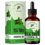 Aromatique Tea Tree Oil For Face 100% Pure,Best Therapeutic Grade Tea Tree Essential Oil For Skin Acne, Hair -15Ml Green