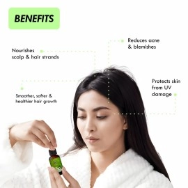 Aromatique Tea Tree Oil For Face 100% Pure,Best Therapeutic Grade Tea Tree Essential Oil For Skin Acne, Hair -15Ml Green