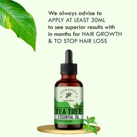 Aromatique Tea Tree Oil For Face 100% Pure,Best Therapeutic Grade Tea Tree Essential Oil For Skin Acne, Hair -15Ml Green
