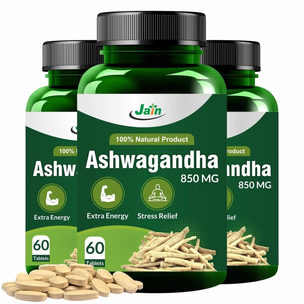 Jain Ashwagandha 850Mg Tablet - 60 Count (Pack Of 3)