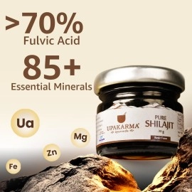 Upakarma Ayurveda Pure Soft Shilajit/Shilajeet Resin/Mumijo/High Potency with Measuring Spoon, Natural Source of Fulvic Acid & Trace Minerals (30 Grams/ 1.04 fl. Oz) Pack-1