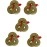 GJ Grand Jhaiji Feng Shui 5 Set of 3 Wealth Coins Showpiece Size 2 cm