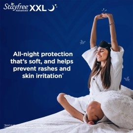 Stayfree Advanced All Night Sanitary Napkins (28 Count, XL)