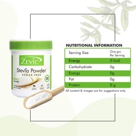 Zevic Stevia Sugar Free | Zero Calories Stevia | Vegan & Keto | 100% Natural Sweetener | Sugar Substitute Natural | Diabetic Friendly - 900g (300g x 3)