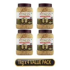 SHRILALMAHAL Fitness Brown Basmati Rice (Weight Loss Special), (4 Kg : 4 x 1 Kg Jars) | Low Glycemic Index | Gluten Free | Immunity Booster