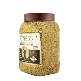 SHRILALMAHAL Fitness Brown Basmati Rice (Weight Loss Special), (4 Kg : 4 x 1 Kg Jars) | Low Glycemic Index | Gluten Free | Immunity Booster