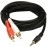 Upix Premium 3.5mm Stereo Audio Male to 2RCA Male (EP to 2RCA) 3 Yards - Connects Mobile and Home Theatre, Black