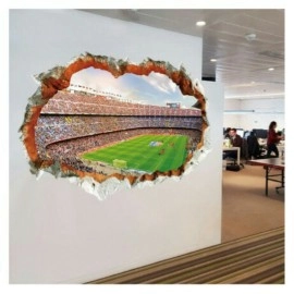 Univocean Football Stadium 3D Wall Poster, Wallpaper, Wall Sticker Home Decor Stickers for bedrooms, Living Room, Hall, Kids Room, Play Room