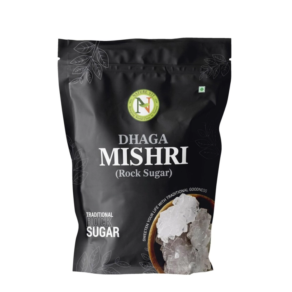 Nature Vit Dhaga Mishri, 900g | Rock Sugar | Pure Thread Crystal | Thread Mishri | Mishri Crystal |
