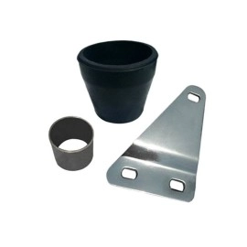 GOLSM Bike Bullet Silencer Exhaust Customized Short Bottle Empty Punjab Dholki Chrome Bike Exhaust with Zed Clamp & Bush for Royal Enfield Bullet Classic 350