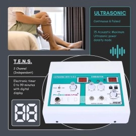 Physio Solutions Electro Physiotherapy Combination TENS with Ultrasonic Machine Combo with one year replacement warranty along with user manual for guidlines