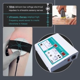 Physio Solutions Electro Physiotherapy Combination TENS with Ultrasonic Machine Combo with one year replacement warranty along with user manual for guidlines