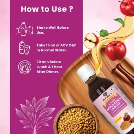 Dr. Patkar\'s Apple Cider Vinegar with Cinnamon and Fenugreek-200 ML