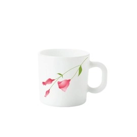 Larah by BOROSIL Diana Opalware Tea/Coffee Mug Set of 6 pcs 180 ml Each | Microwave & Dishwasher Safe, Bone-Ash Free | Crockery Set Ideal for Daily Use & Gifting, White