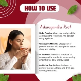 BIRJU MAHAVIR Natural Withania Somnifera Ashwagandha Root (100g)