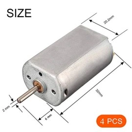 Kit4Curious 4pcs 3-9V High Speed 24000RPM DC Motor for DIY Experiments