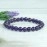 Reiki Crystal Products Certified Amethyst Natural Healing Stone Crystal Round Beads 8 mm Bracelet For Men, Women, Boys, Girls (Purple)