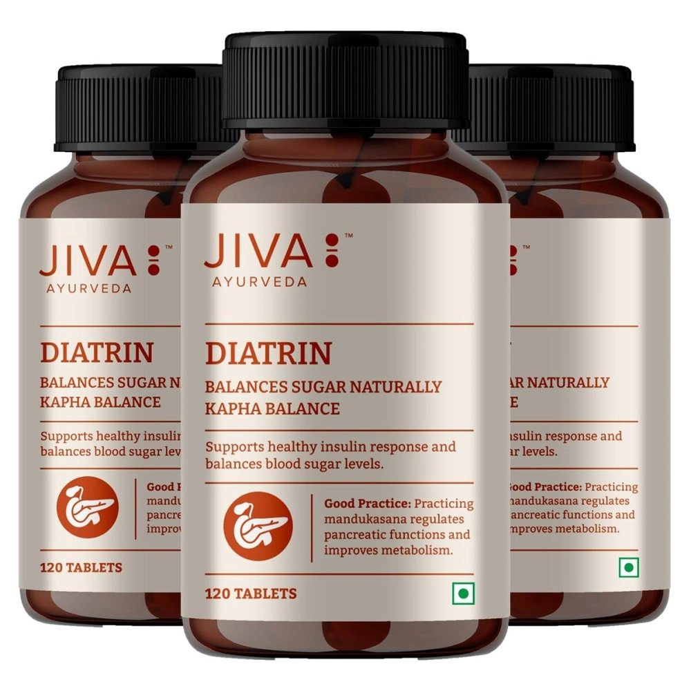 Jiva Ayurveda Diatrin Tablets - 120 Tablets (Pack of 2)