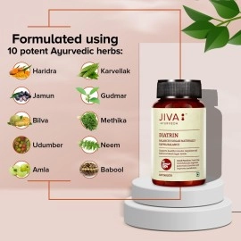 Jiva Ayurveda Diatrin Tablets - 120 Tablets (Pack of 2)