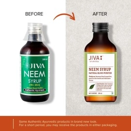 Jiva Neem Syrup 200ml | 100% Ayurvedic Formula | Purifies Blood & Improves Circulation | Helps With Acne, Pimples, Itching And Blisters | Controls Body Heat (Pack of 2)