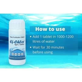 Ef-Chlor 4gm Overhead & Underground Tank Water Purification Tablets - Combo Pack of 2 Jars (40 Tablets) | Purify 40000L of Water | 1 Tablet Purifies 1000L Water | Reliable Water Treatment Solution