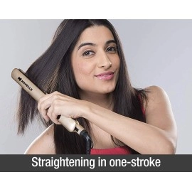 Havells HS4152 Hair Straightener with Titanium Coated Plates (Golden)