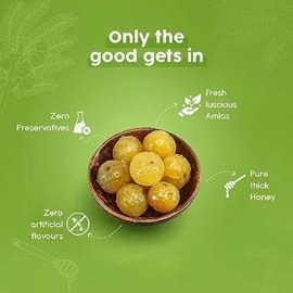 Neotea Fresh Organic Dry Amla Gooseberry Aonla Nelli with Honey 100 gm