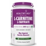 HealthyHey L-Carnitine & L-Tartrate (LCLT)-Support Transport of Fats to Muscles - 60 Vegetable Capsules (Pack of 1)