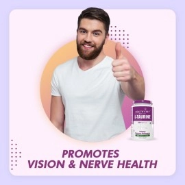 HealthyHey Nutrition L-Taurine - Amino Acid Supplement - 120 Vegetable Capsules