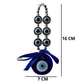 GJ Evil Eyes Hanging for Home & Car | for Good Luck & Prosperity - Blue (7 cm x 10 cm x 7 cm)