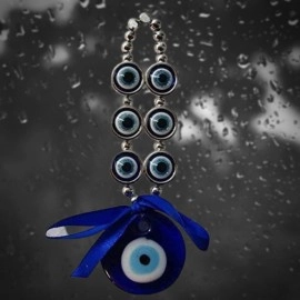GJ Evil Eyes Hanging for Home & Car | for Good Luck & Prosperity - Blue (7 cm x 10 cm x 7 cm)