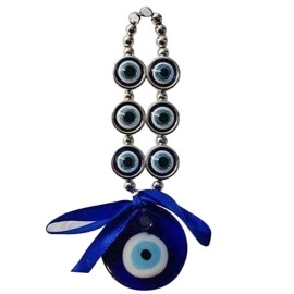 GJ Evil Eyes Hanging for Home & Car | for Good Luck & Prosperity - Blue (7 cm x 10 cm x 7 cm)