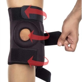 Dyna Wrap Around Knee Support-Knee Cap with Open Patella Design for Patella Tracking-Wrap Around Knee Support-Universal