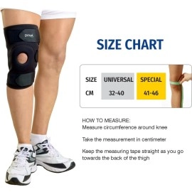 Dyna Wrap Around Knee Support-Knee Cap with Open Patella Design for Patella Tracking-Wrap Around Knee Support-Universal
