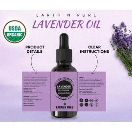 Earth N Pure Lavender Essential Oil with Imported Glass Dropper - 30 ml