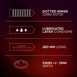 Manforce Cocktail Strawberry & Vanilla Extra Dotted & Flavoured Condoms | 10 pcs | Lubricated Latex Condoms | Indias No. 1* Condom Brand for Safe Sex