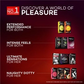 Manforce Cocktail Strawberry & Vanilla Extra Dotted & Flavoured Condoms | 10 pcs | Lubricated Latex Condoms | Indias No. 1* Condom Brand for Safe Sex