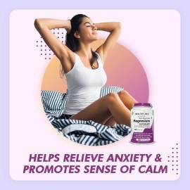 HealthyHey Nutrition High Absorption Magnesium Glycinate, 550mg - 120 Vegetable Capsules