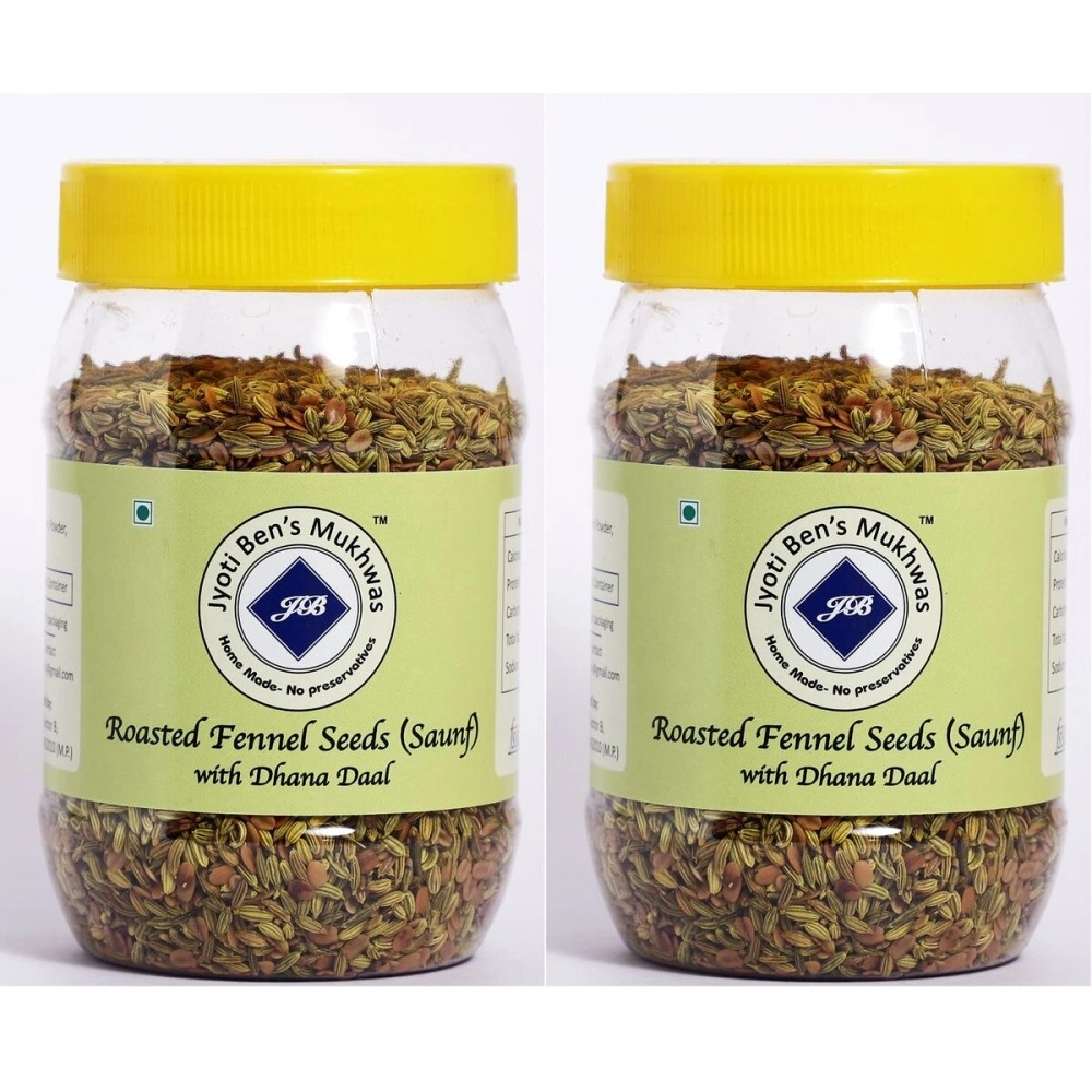 Jyoti Ben\'s Mukhwas - Roasted Fennel Seeds with Dhana Daal (Pack of 2)
