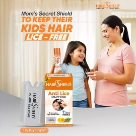 Hairshield Anti Lice Cream Wash Free Head Lice Comb With Every Pack (30 Ml X Pack Of 2 = 60 Ml)