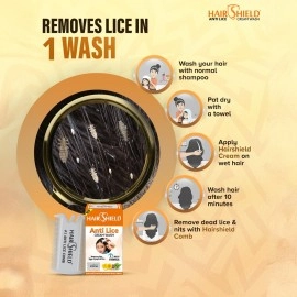 Hairshield Anti Lice Cream Wash Free Head Lice Comb With Every Pack (30 Ml X Pack Of 2 = 60 Ml)